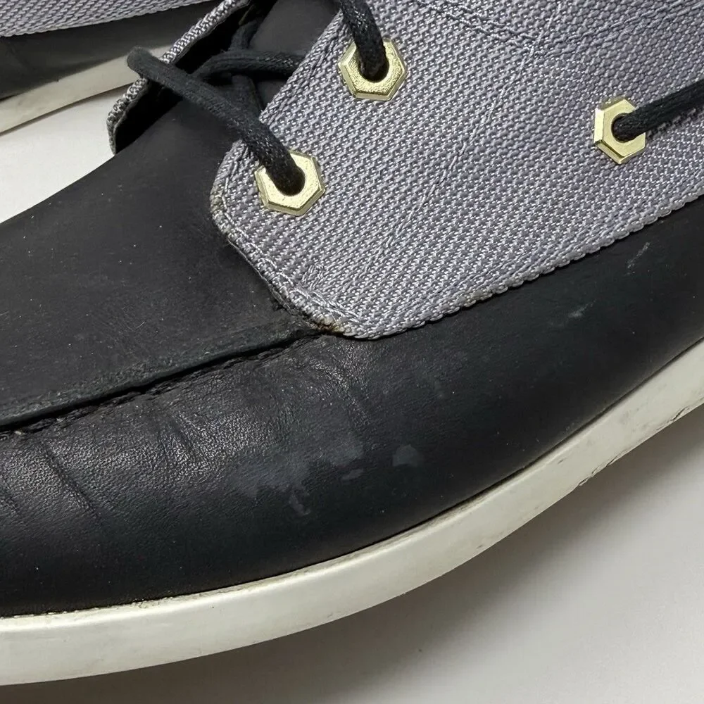 Timberland Newmarket Chukka Boots Mens 12 Black Leather Lace Up Preppy Casual